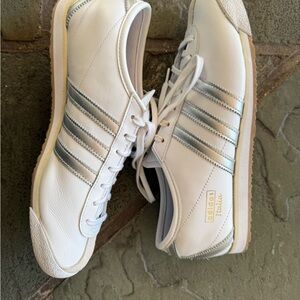 Adidas Italia White and Silver Sneakers